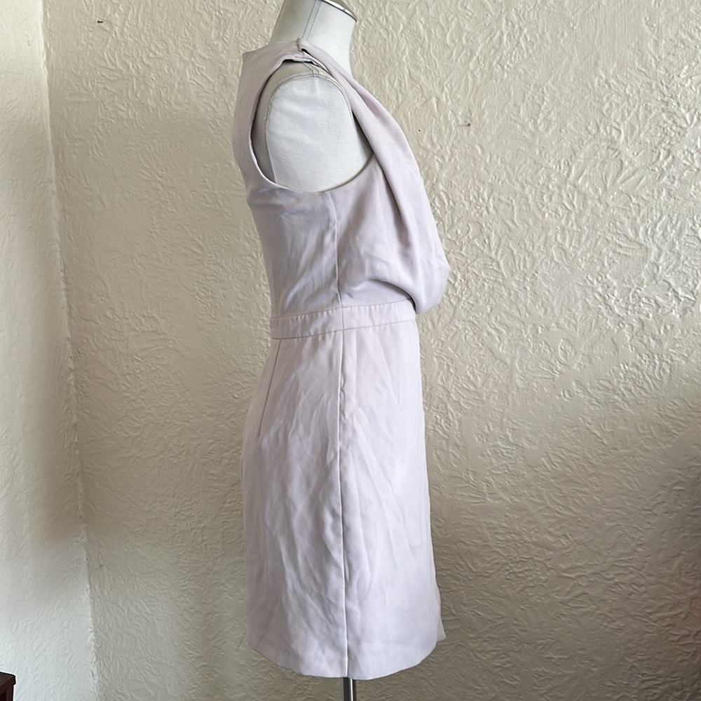Topshop Pale Dove Gray Crossover Front Envelope Hem Dress  6 - Picture 15 of 16